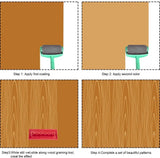 Rodillo de goma para efecto madera (2 uds)