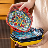 Plato hondo de estilo bohemio de 23 cm