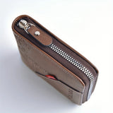 Cartera de hombre de piel sintética encerada