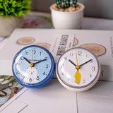 Mini reloj de pared con ventosa antivaho para baño