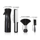 Kit de peluquería de 4 piezas con pulverizador