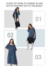 Surf Poncho Towel Poncho Quick-Dry Towel Hoodie Microfiber Beach Robe Changing Poncho Swim Towel Beach Poncho For Adults (A4)