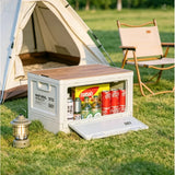 Caja organizadora plegable de maletero con banco y tabla picnic