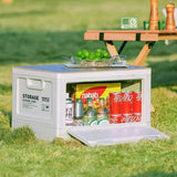 Caja organizadora plegable de maletero con banco y tabla picnic