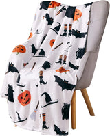 Manta de franela con estampado de murciélagos