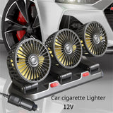 Ventilador de coche 360° 3 cabezales USB/12V/24V