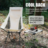 Silla plegable de camping portátil