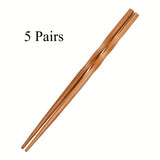 Palillos chinos de bambú natural (5 pares)