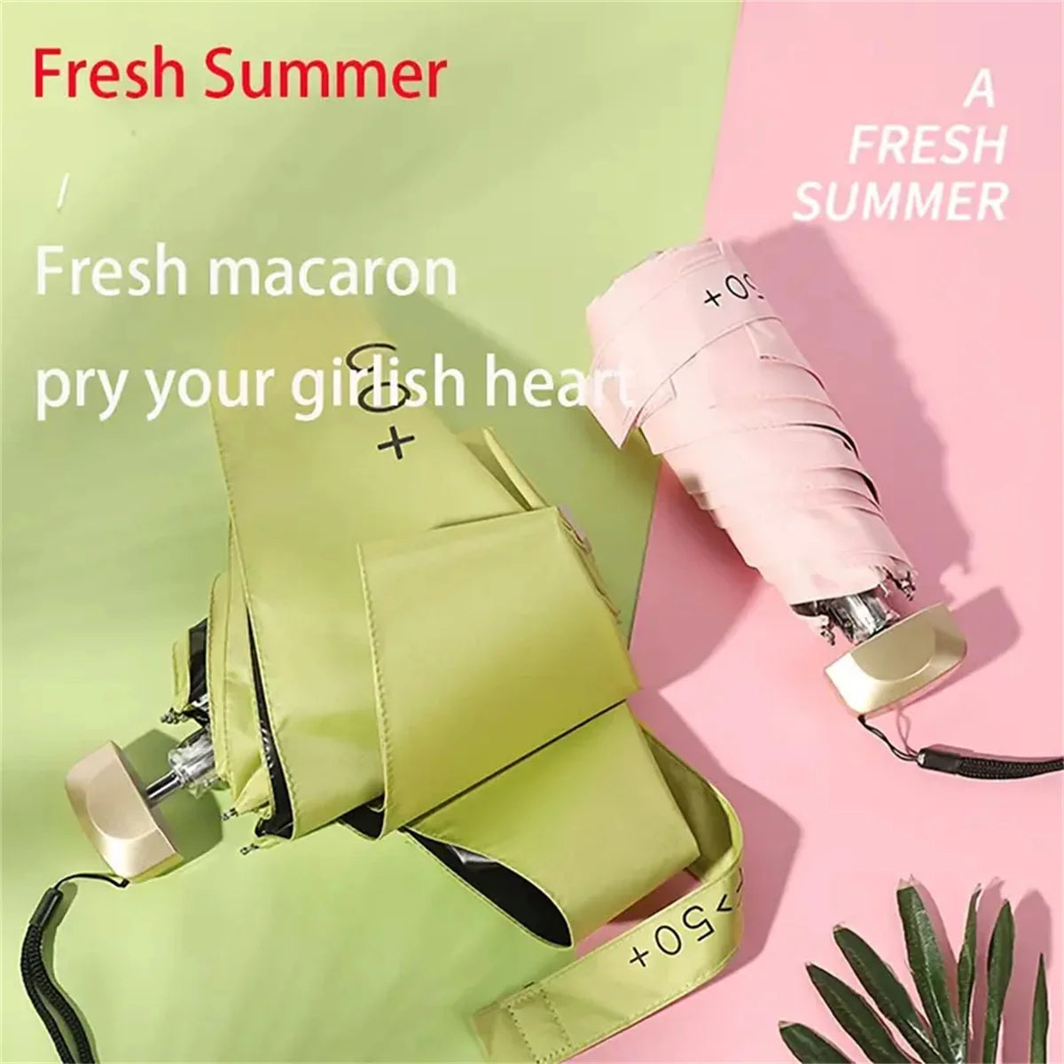 Paraguas mini de bolsillo con protección solar