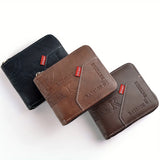 Cartera de hombre de piel sintética encerada
