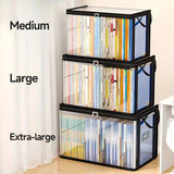 Caja de almacenaje transparente PVC con tapa y ventana