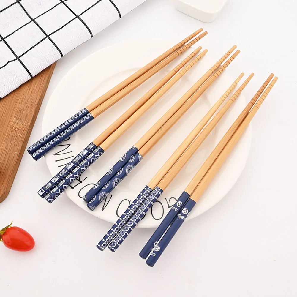 Palillos japoneses de bambú (5 pares)