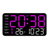 Reloj de pared digital con fecha y temperatura