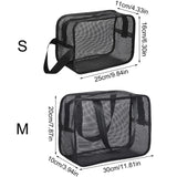 Cesta de ducha de malla con doble cremallera