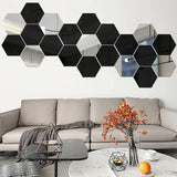 Espejos hexagonales adhesivos para pared