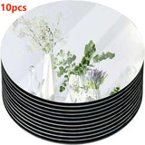 10 espejos redondos acrílicos decorativos