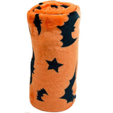 Manta de franela con estampado de murciélagos