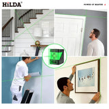 HILDA 2 Lines Laser Level Self Levelling Green Beams Laser Horizontal Vertical Cross Line Mini Laser Level