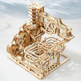 Puzzle 3D de madera: catapulta eléctrica