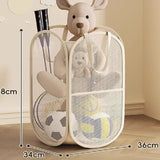 Cesta plegable de malla para juguetes