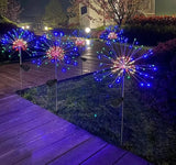 Luz solar de jardín efecto fuegos artificiales