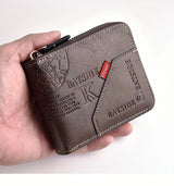 Cartera de hombre de piel sintética encerada