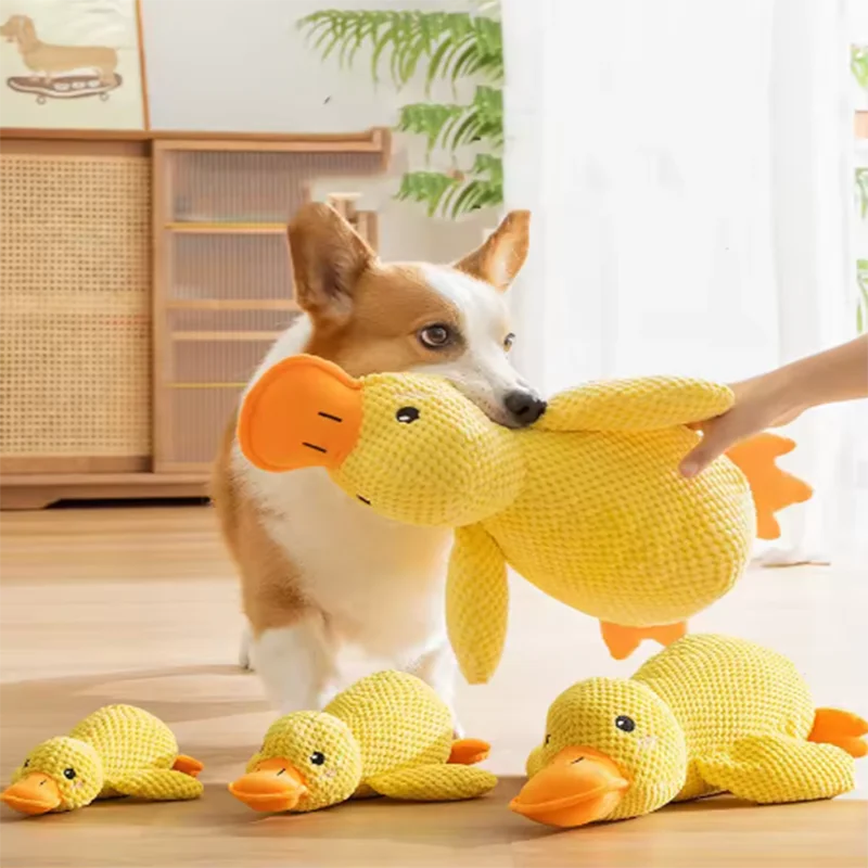 Pato de peluche para dormir con tu perro