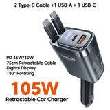 Cargador de coche USB-C 105W carga rápida