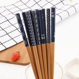 Palillos japoneses de bambú (5 pares)