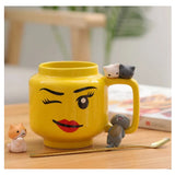 Taza de cerámica con duende travieso (250 ml)