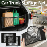 Car Storage Net Stretchable Mesh Pocket Net Magic Elastic Sticker Universal Rear Mesh Trunk Seat Bag Pocket Cage Auto Organizer