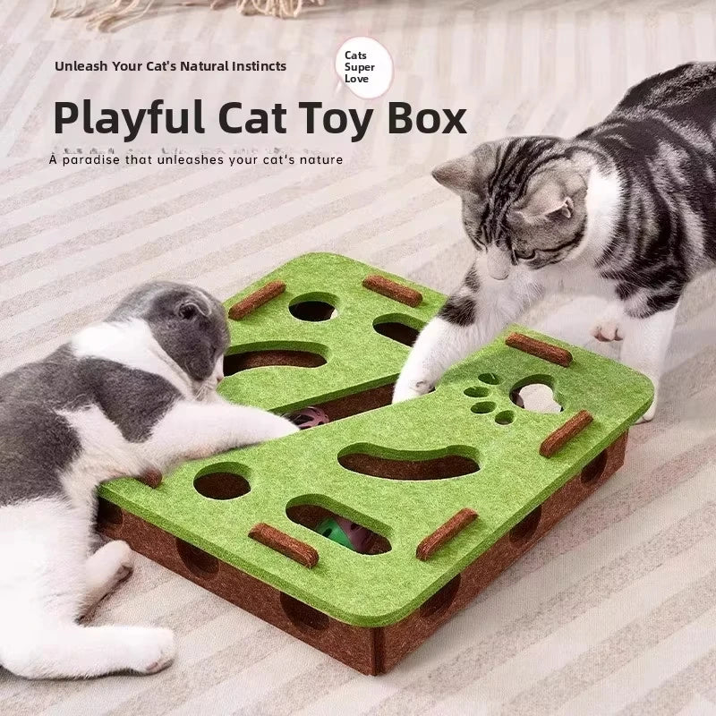 Juguete rompecabezas de fieltro para gatos