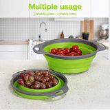 Escurridor plegable de silicona para fruta y verdura