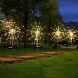 Luz solar de jardín efecto fuegos artificiales