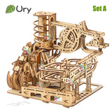 Puzzle 3D de madera: catapulta eléctrica