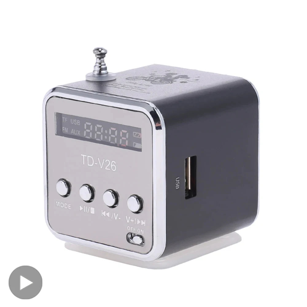 Mini altavoz Bluetooth portátil con radio