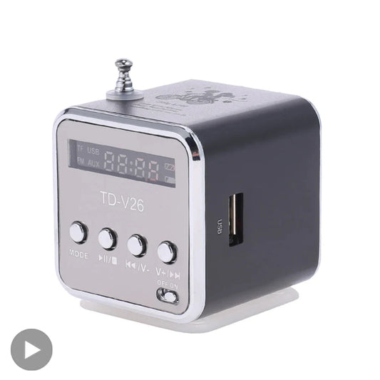 Mini altavoz Bluetooth portátil con radio