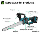 Motosierra eléctrica de 30 cm con pantalla LED