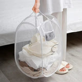 Cesto de ropa sucia plegable y ventilado