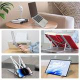 Soporte de portátil de aluminio con 6 alturas