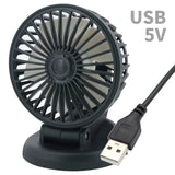 Ventilador de coche 360° 3 cabezales USB/12V/24V