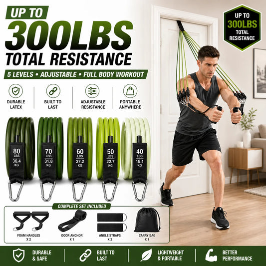 Set de bandas de resistencia 300 lb