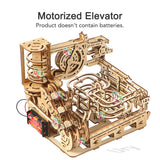 Puzzle 3D de madera: catapulta eléctrica