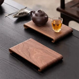 Bandeja rectangular de madera para café