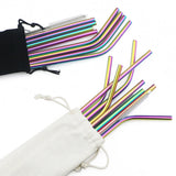 Pajitas metálicas de colores (acero 304)
