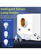 Portalámparas E27 con sensor de movimiento