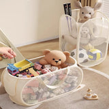 Cesta plegable de malla para juguetes