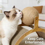 Rascador 2 en 1 para gatos con bola de sisal