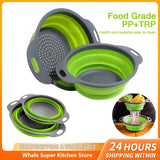 Escurridor plegable de silicona para fruta y verdura