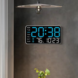 Reloj de pared digital con fecha y temperatura